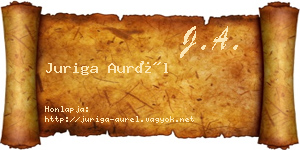 Juriga Aurél névjegykártya